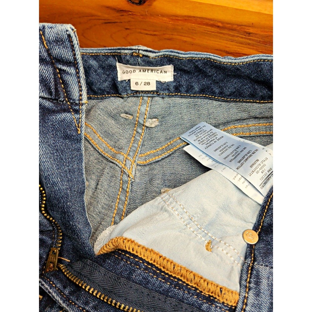 Good American Good Curve Blue Skinny Jeans Stretch Mid Rise Denim Women’s 6/28